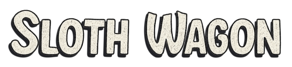 Original illustration of the Sloth Wagon band mascots: Rossloth McMellow, Broslothius Yawnsworth, and Slothario Snorewell. Copyright © 2026 Sloth Wagon. All rights reserved.